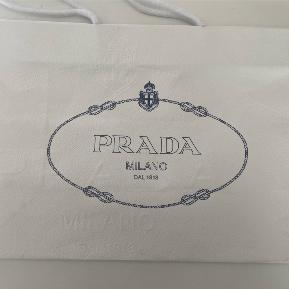 Authentic Prada shopping bag size 13.5x10